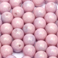 3mm Druk (Round) Bead - Chalk White Lila Luster - 03000-14494