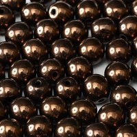 3mm Druk (Round) Bead - Jet Lila Vega Luster - 23980-15726