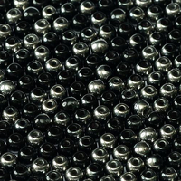 3mm Druk (Round) Bead - Jet Chrome - 23980-27401