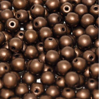 3mm Druk (Round) Bead - Jet Bronze Matted - 23980-84415