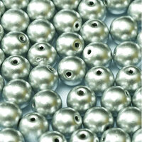 4mm Druk (Round) Bead - Aluminium Silver  - 01700