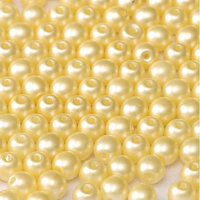 4mm Druk (Round) Bead - Alabaster Pastel Cream - 02010-25039