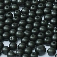 4mm Druk (Round) Bead - Alabaster Metallic Black - 02010-29400