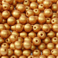4mm Druk (Round) Bead - Alabaster Metallic Gold - 02010-29421