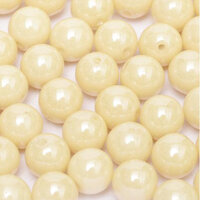 4mm Druk (Round) Bead - Chalk White Champagne Luster - 03000-14413