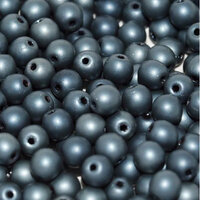 4mm Druk (Round) Bead - Jet Celsian Full Matted - 23980-22570