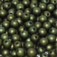4mm Druk (Round) Bead - Jet Red Luster Matted - 23980-84495