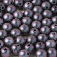 4mm Druk (Round) Bead - Jet Polychrome Mix Berry - 23980-94102