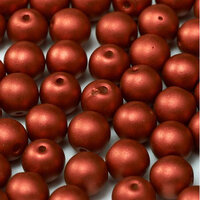 6mm Druk (Round) Bead - Lava Red  - 01890