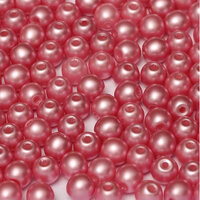 6mm Druk (Round) Bead - Alabaster Pastel Pink - 02010-25008
