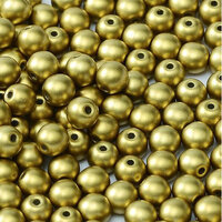 6mm Druk (Round) Bead - Alabaster Metallic Olivine - 02010-29418