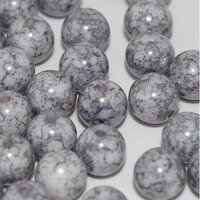 6mm Druk (Round) Bead - Chalk White Teracota Copper - 03000-15435