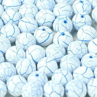 6mm Druk (Round) Bead - Ionic White / Blue - 03000-24604