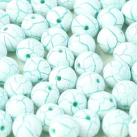 6mm Druk (Round) Bead - Ionic White / Green - 03000-24605