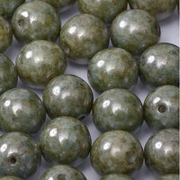 6mm Druk (Round) Bead - Chalk White Blue Luster - 03000-65431