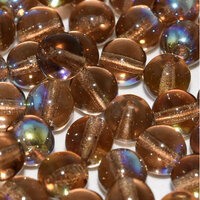 6mm Druk (Round) Bead - Smoke Topaz AB - 10220-28701