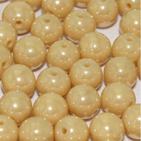 6mm Druk (Round) Bead - Ivory Shimmer - 13010-14400
