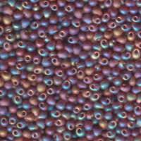Miyuki 3.4mm Drop Bead - DP-9134FR - Matte Transparent Dark Topaz AB