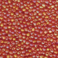 Miyuki 3.4mm Drop Bead - DP-9138FR - Matte Transparent Orange AB