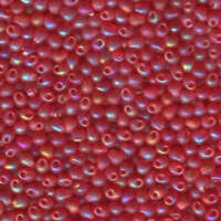 Miyuki 3.4mm Drop Bead - DP-9140FR - Matte Transparent Red Orange AB