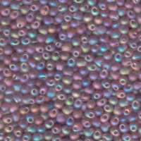 Miyuki 3.4mm Drop Bead - DP-9142FR - Matte Transparent Smoky Amethyst AB