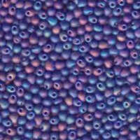 Miyuki 3.4mm Drop Bead - DP-9151FR - Matte Transparent Cobalt AB