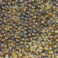 Miyuki 3.4mm Drop Bead - DP-94502 - Transparent Picasso Dark Amber
