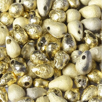 Drop Bead 4mm x 6mm - Crystal Amber Full Etched - DRP-46-00030-26480