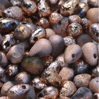 Drop Bead 4mm x 6mm - Crystal Capri Gold Full Etched - DRP-46-00030-27180