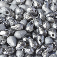 Drop Bead 4mm x 6mm - Crystal Chrome Full Etched - DRP-46-00030-27480