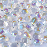Drop Bead 4mm x 6mm - Crystal AB  - DRP-46-00030-28701