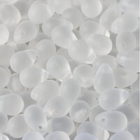Drop Bead 4mm x 6mm - Crystal Matte - DRP-46-00030-84110