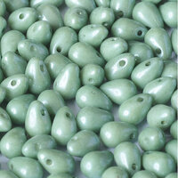 Drop Bead 4mm x 6mm - Chalk Teal Luster - DRP-46-03000-14459