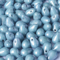 Drop Bead 4mm x 6mm - Chalk Baby Blue Luster - DRP-46-03000-14464