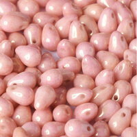 Drop Bead 4mm x 6mm - Chalk Red Luster - DRP-46-03000-14495