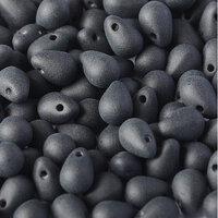 Drop Bead 4mm x 6mm - Jet Matte - DRP-46-23980-84110