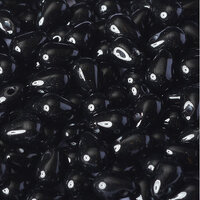 Drop Bead 4mm x 6mm - Jet  - DRP-46-23980