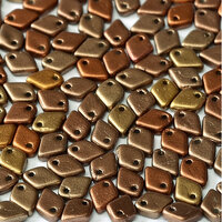 1.5mm x 5mm Dragon Scale Bead - 1 Hole - Metallic Mix - 01610 
