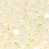 1.5mm x 5mm Dragon Scale Bead - 1 Hole - Alabaster Pastel Light Cream - 02010-25110
