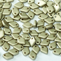 1.5mm x 5mm Dragon Scale Bead - 1 Hole - Alabaster Metallic Grey  - 02010-29416