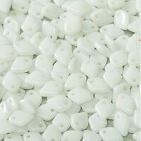 1.5mm x 5mm Dragon Scale Bead - 1 Hole - Chalk White - 03000