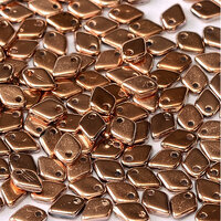 1.5mm x 5mm Dragon Scale Bead - 1 Hole - Jet Capri Gold Full - 23980-27100