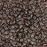 Mini Duo 2mm x 4mm - DU0425036 - Pastel Dark Brown / Bronze