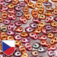 Super Duo 2.5mm x 5mm Czech Shield - DU0500030-01640CS - Crystal Violet Rainbow
