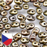 Super Duo 2.5mm x 5mm Czech Shield - DU0500030-01670CS - Crystal Grey Rainbow