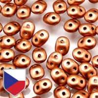 Super Duo 2.5mm x 5mm Czech Shield - DU0500030-01780CS - Crystal Bronze Copper