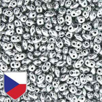 Super Duo 2.5mm x 5mm Czech Shield - DU0500030-27000CS - Crystal Full Labrador