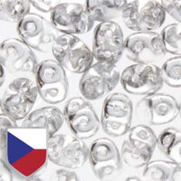 Super Duo 2.5mm x 5mm Czech Shield - DU0500030-27001CS - Crystal Labrador