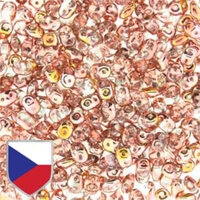 Super Duo 2.5mm x 5mm Czech Shield - DU0500030-27101CS - Crystal Capri Gold