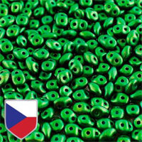 Super Duo 2.5mm x 5mm Czech Shield - DU0502010-24103CS - Gold Shine Dark Olive
